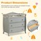 Baby Changing Table Infant Diaper with 3 Drawers and Safety Belt